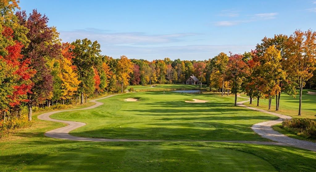 Fall scene golf course