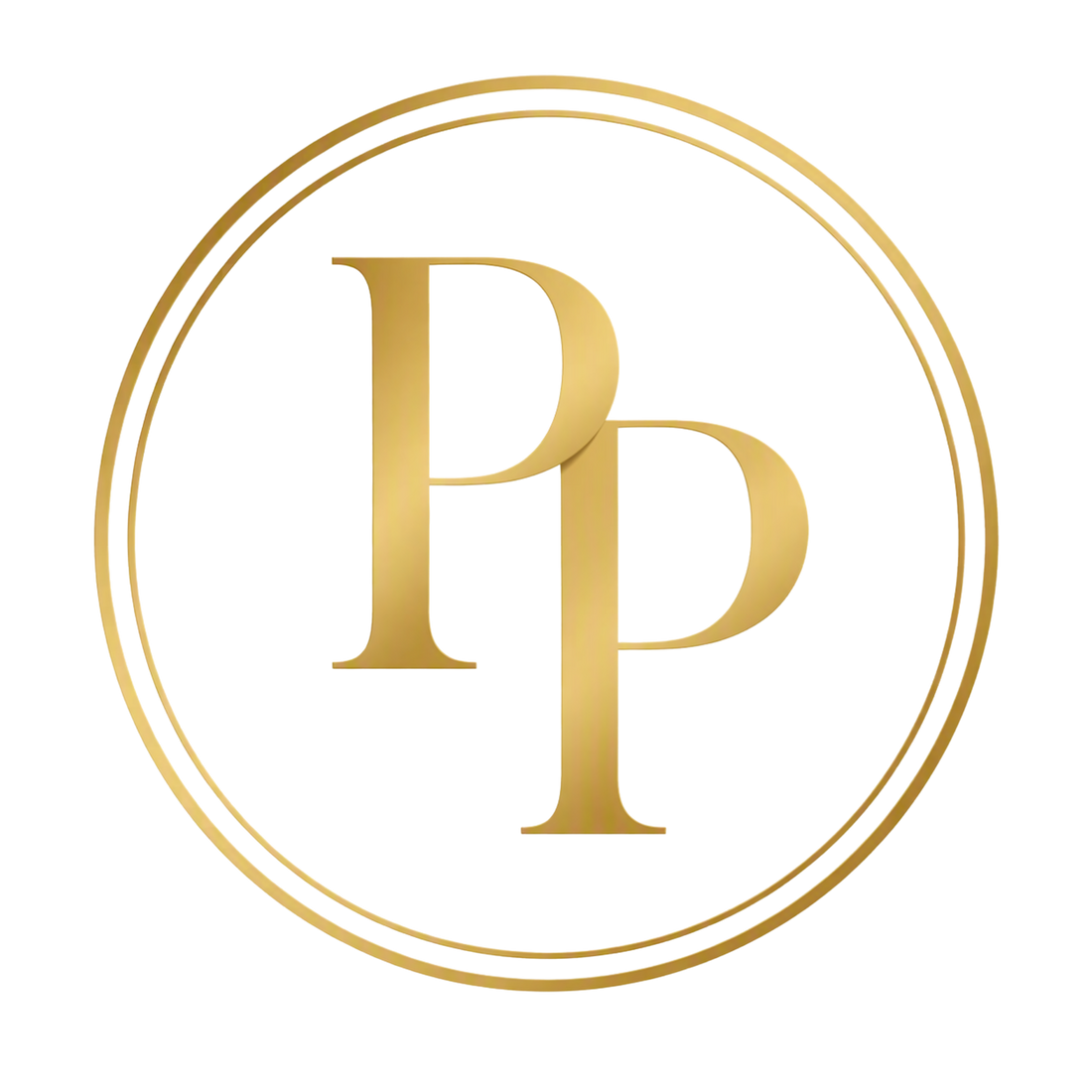 A gold monogram logo for ParPro & Co. featuring the intertwined letters 'P' and 'P' inside a thin circular border, shown on a transparent checkerboard background.