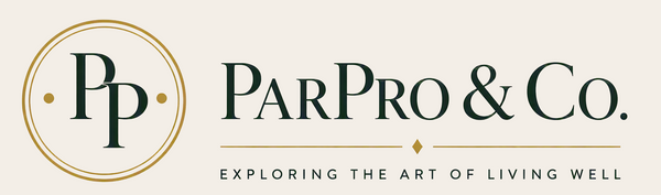 ParPro & Co. logo on a light beige background, featuring a gold circular emblem with dark green 'PP' initials and the text 'ParPro & Co.